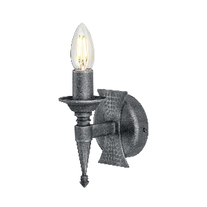 Saxon Applique a 1 luce - Nero/Patina argento von Elstead