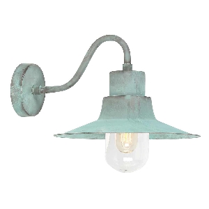 Sheldon 1 Lanterna da parete a luce singola - Verdigris von Elstead
