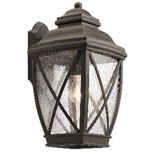 Tanger 1 luce grande lanterna da parete - Bronzo antico von Elstead