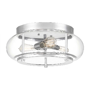 Trilogy 3 Light Flush - Chrom poliert von Elstead