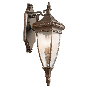 Venetian Rain 2 Light Medium lanterna da parete - Bronzo spazzolato von Elstead