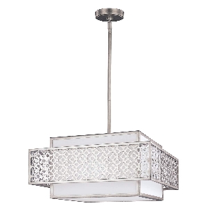 Kenney 3 Leuchtende Pendelleuchte - Sunrise Silber von Elstead