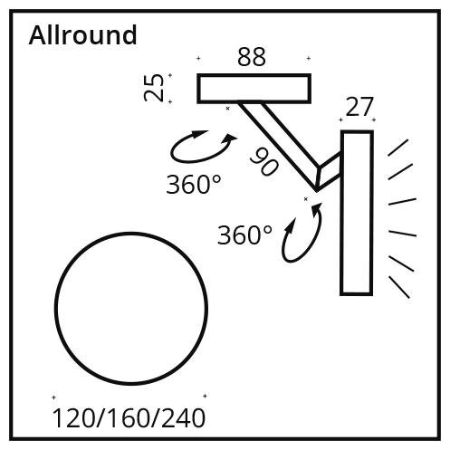 Allround - cromo / 160 der Firma Top Light Leuchten