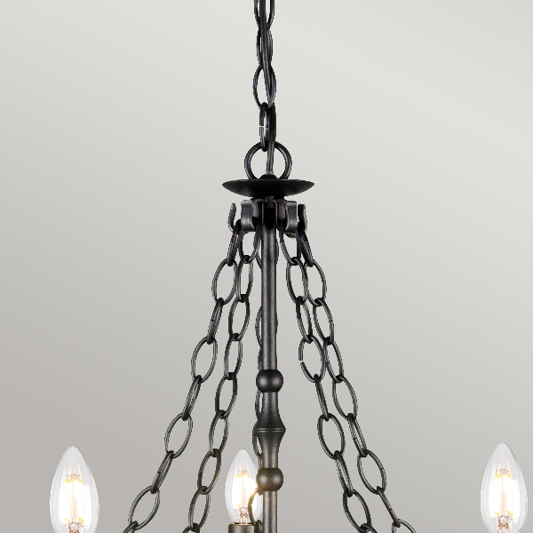 Warwick lampadario a 5 luci - nero grafite der Firma Elstead