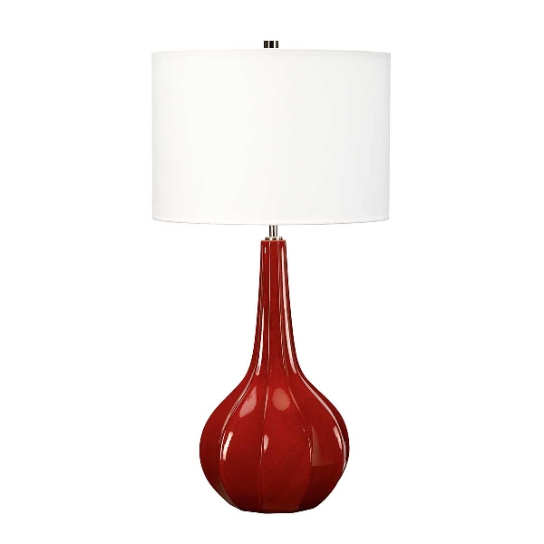 Upton 1 lampada da tavolo leggera con paralume bianco der Firma Elstead