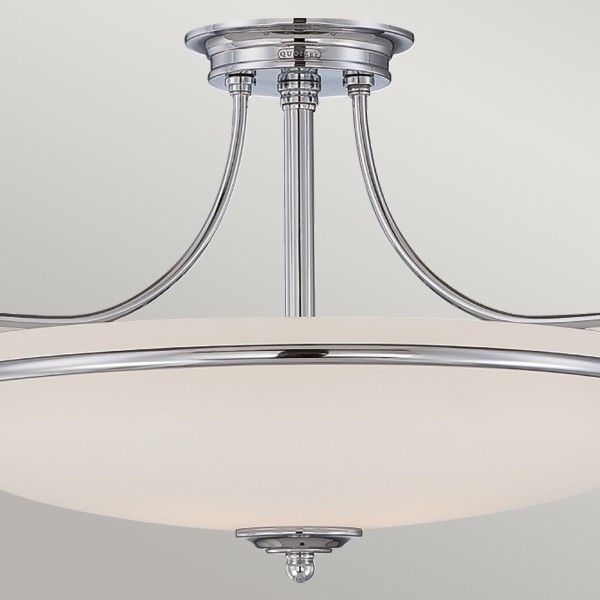 Griffin Semi-plafoniera a 3 luci - Cromo lucido der Firma Elstead