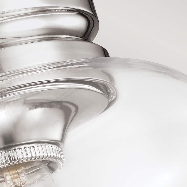 Hounslow 1 lampada da soffitto semplice - Nichel lucidato der Firma Elstead