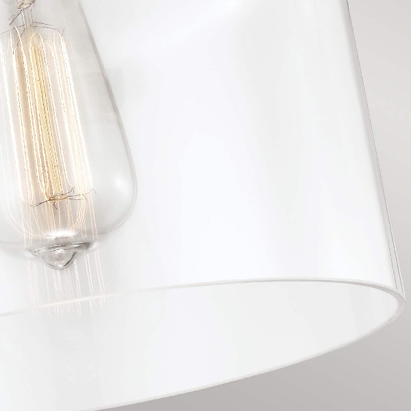 Hounslow 1 lampada da soffitto semplice - Nichel lucidato der Firma Elstead