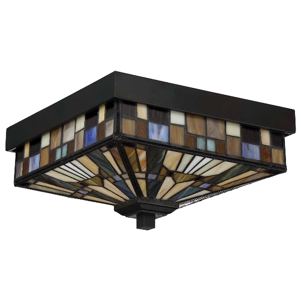 Inglenook plafoniera da esterno a 2 luci - Bronzo Valiant der Firma Elstead