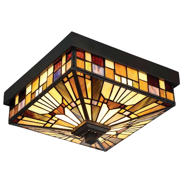 Inglenook plafoniera da esterno a 2 luci - Bronzo Valiant der Firma Elstead