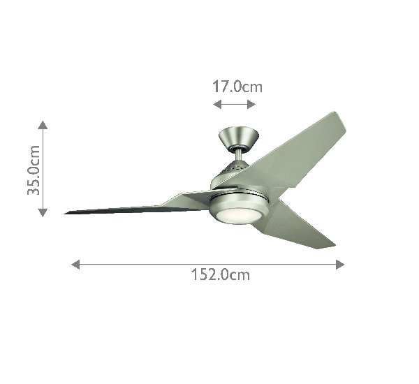 Jade - ventilatore da 152 cm / 60 in - nichel spazzolato der Firma Elstead