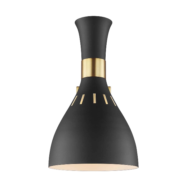 Joan 1 applique leggera - Nero mezzanotte / Ottone brunito der Firma Elstead