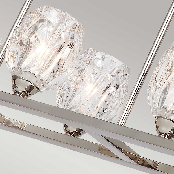Rubin 10  Lampadario - Nichel lucido der Firma Elstead