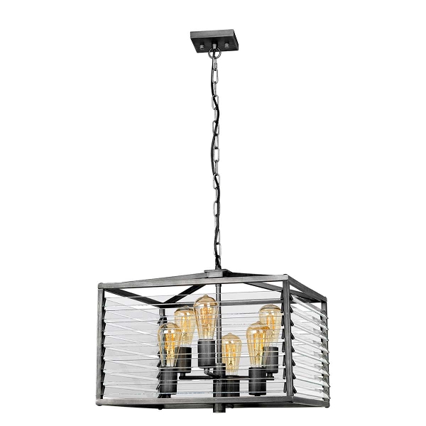 Louvre lampada a sospensione a 6 luci - canna di fucile verniciata der Firma Elstead