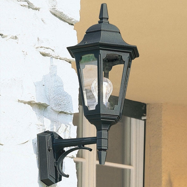 Parish lanterna da parete ascendente a 1 luce - Nero der Firma Elstead
