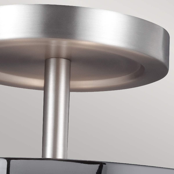 Prospect Park 2 Light Semi-Flush - Satin Nickel con Cromo der Firma Elstead