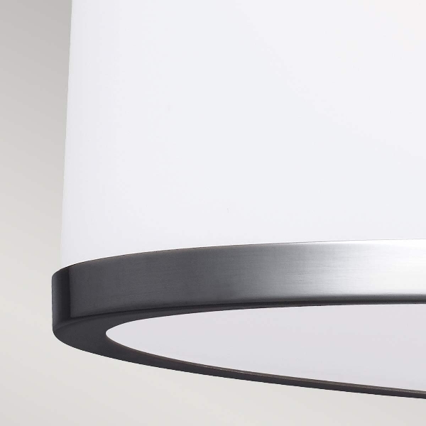 Prospect Park 2 Light Semi-Flush - Satin Nickel con Cromo der Firma Elstead