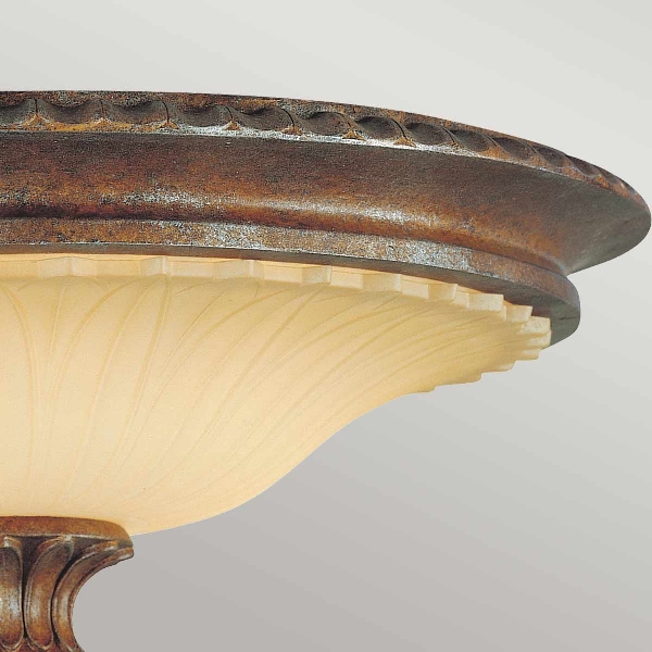 Stirling Castle 2 Light Flush - Bronzo britannico der Firma Elstead