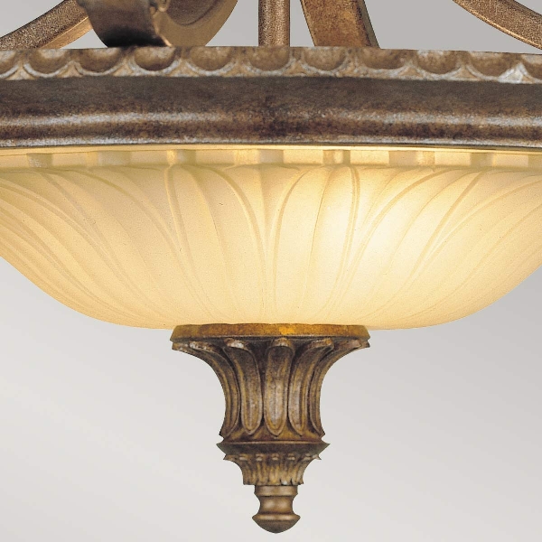 Stirling Castle 2 Light Semi-Flush - Bronzo britannico der Firma Elstead