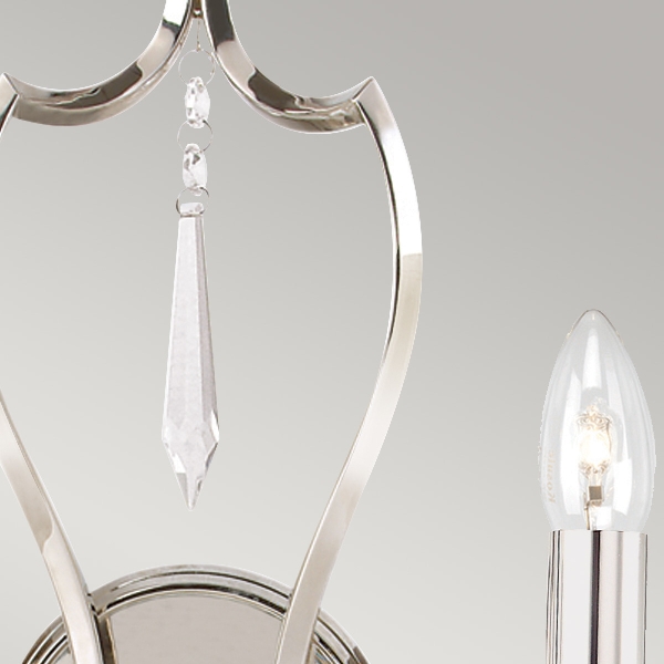 Pimlico applique a 2 luci - nichel lucidato der Firma Elstead