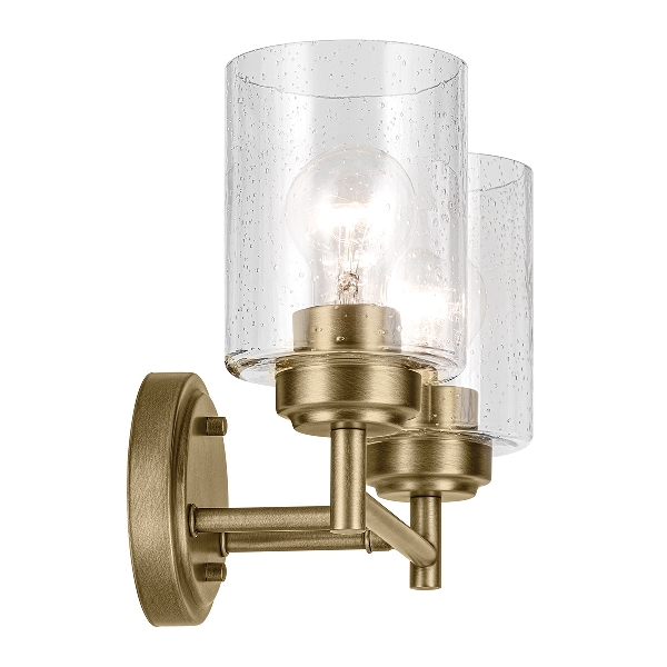 Kichler Winslow applique a 2 luci - ottone naturale der Firma Elstead