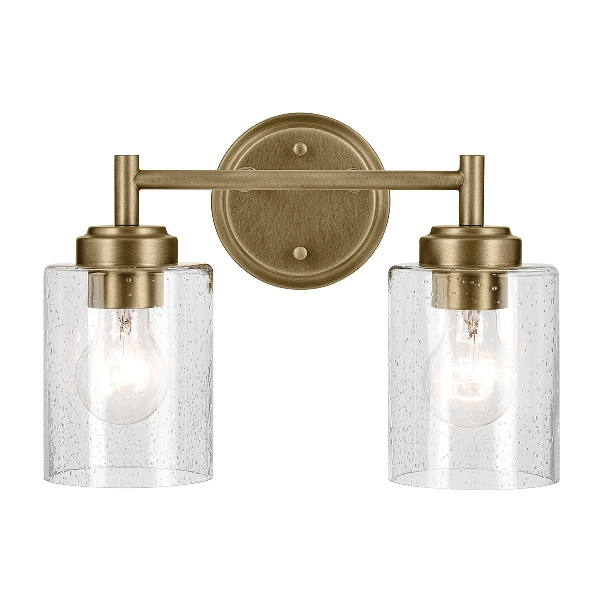 Kichler Winslow applique a 2 luci - ottone naturale der Firma Elstead