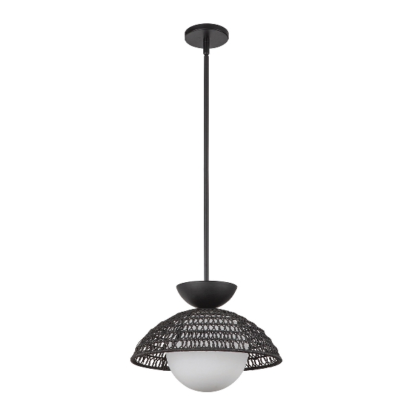 Alora Mood Perth 1 lt Lampada a sospensione - Nero opaco der Firma Elstead