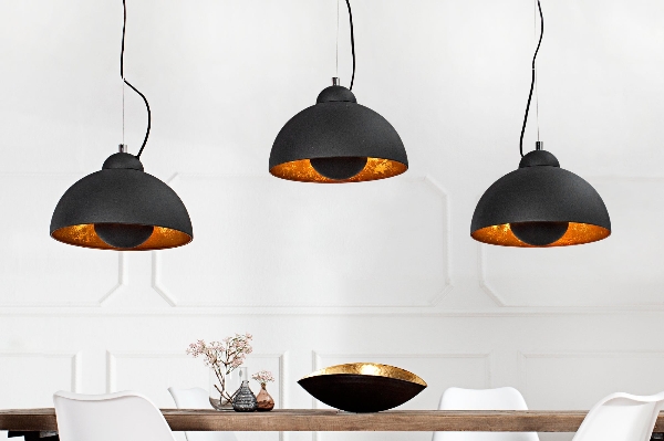 Lampada a sospensione STUDIO 3s nero oro der Firma Casa Élite