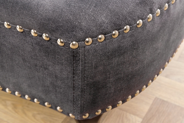 Méridienne CHESTERFIELD 170cm velluto grigio der Firma Casa Élite