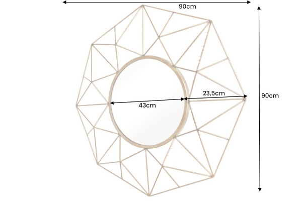 Specchio da parete DIAMOND der Firma Casa Élite